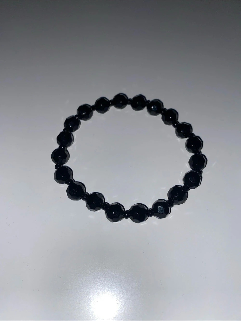 Black Beaded Bracelet Like New